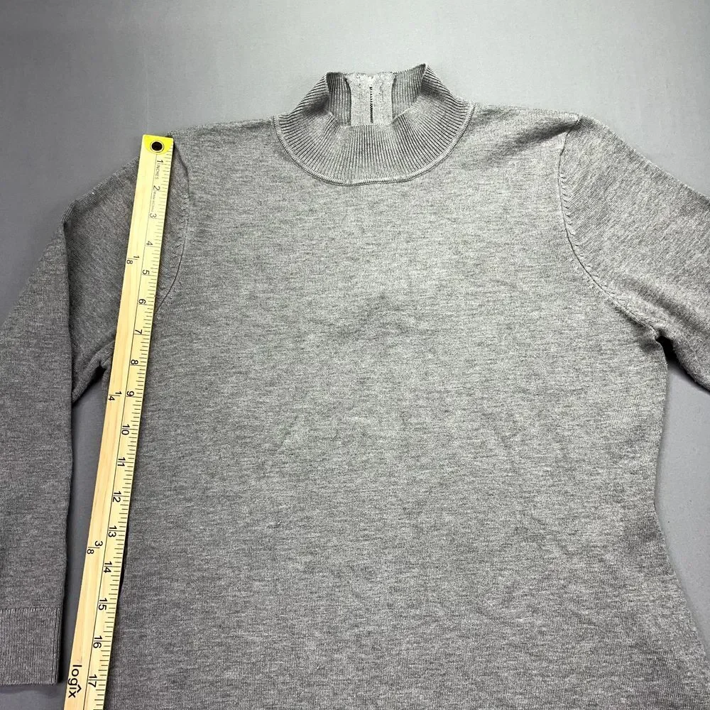 Calvin Klein Sweater Dress Women's Size M Grey Long Sleeve Minimalist Versatile‎